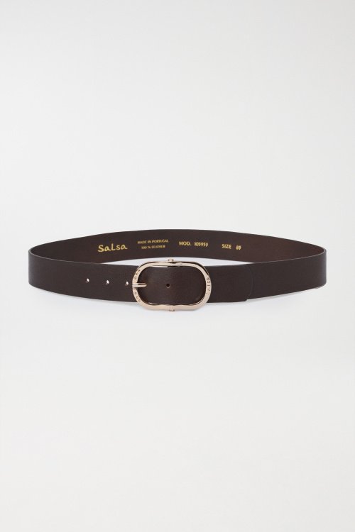 Leather belt with Swarovski crystals