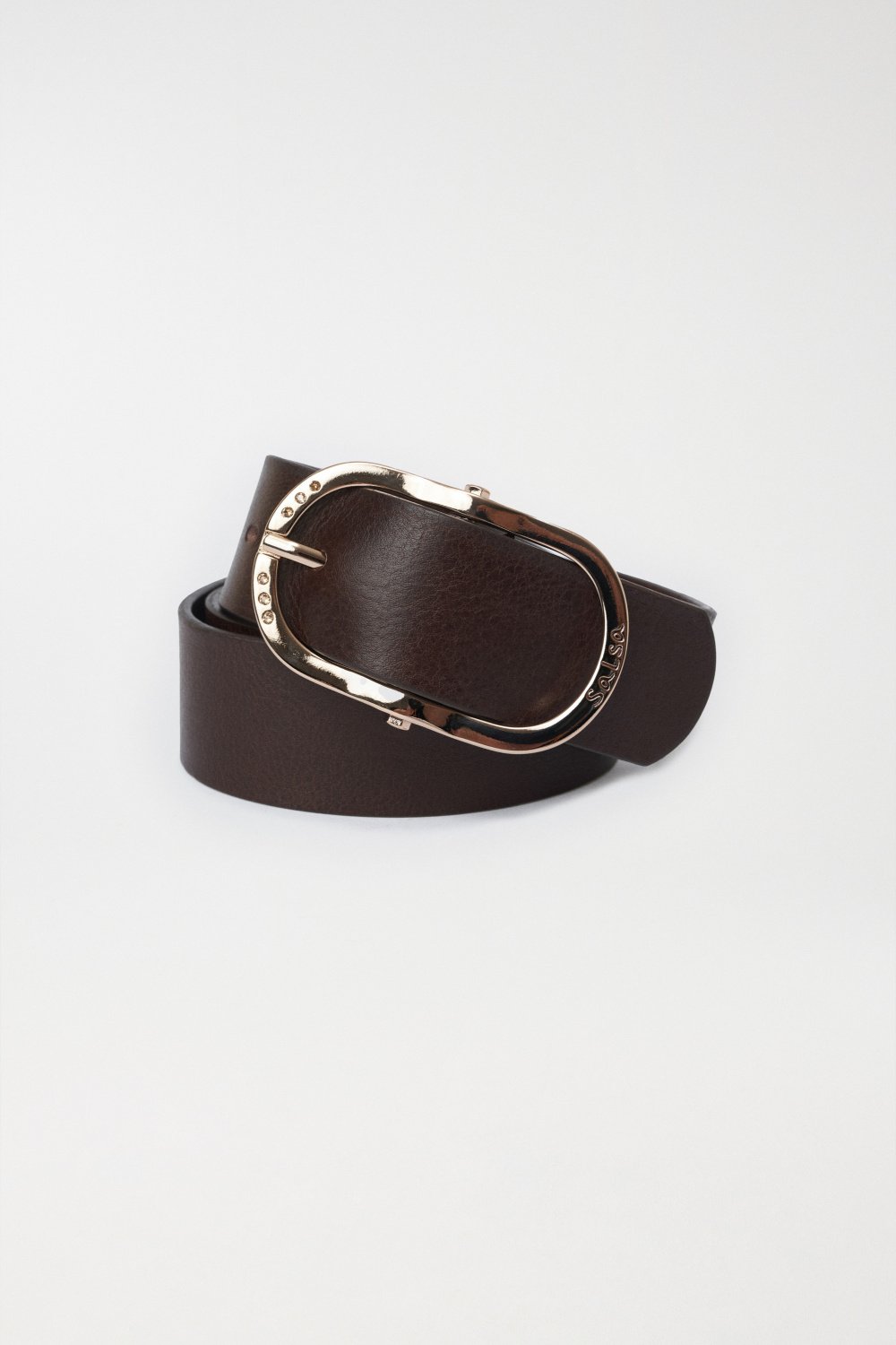 Leather belt with Swarovski crystals - Salsa