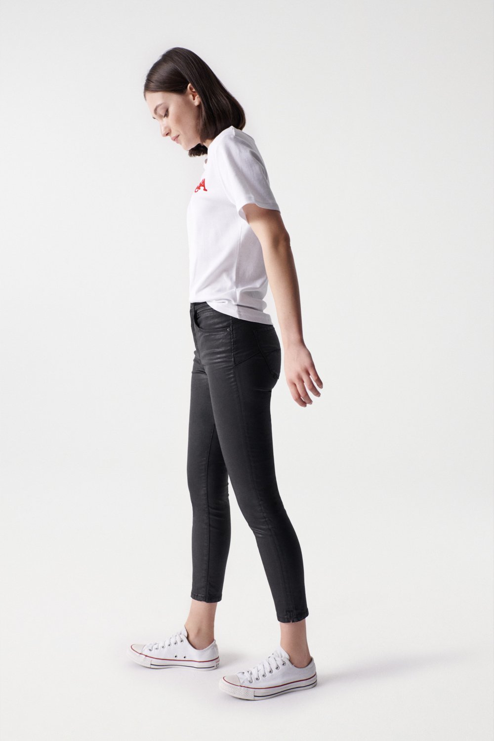 Jeans secret glamour push in cropped con coating - Salsa