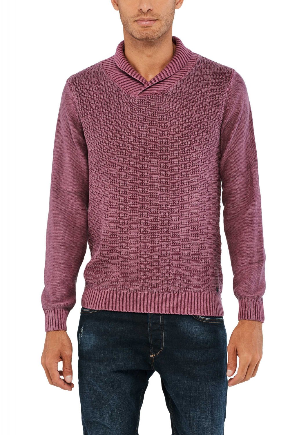 Knitted jumper with texture - Salsa