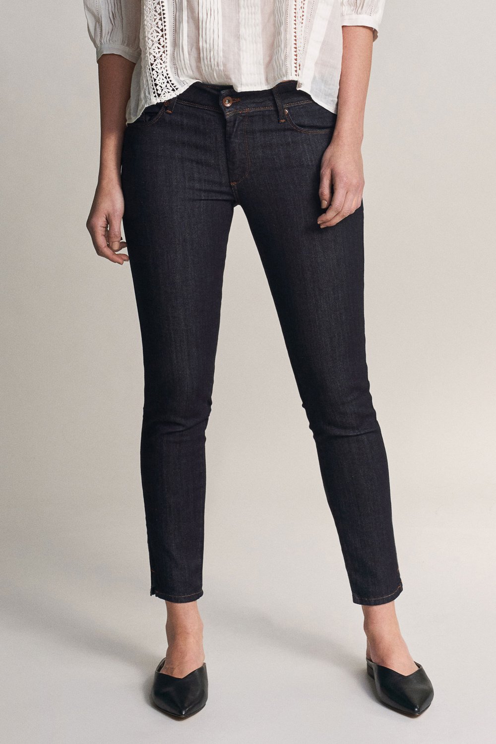 Wonder push up cropped jeans with dark rinse - Salsa
