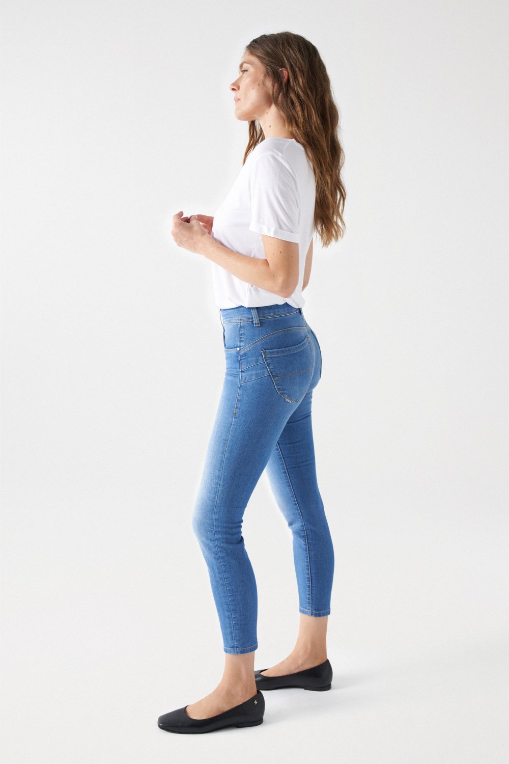 Jeans Secret, Push In, Skinny, helle Waschung - Salsa