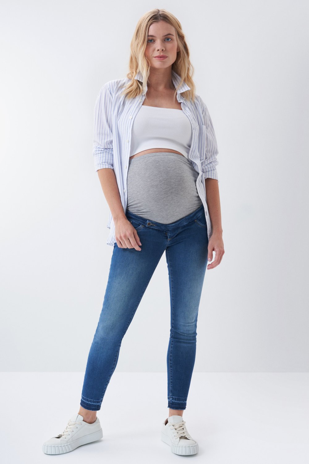 Jeans Maternity Hope, cropped hose, mittlerer Farbton - Salsa