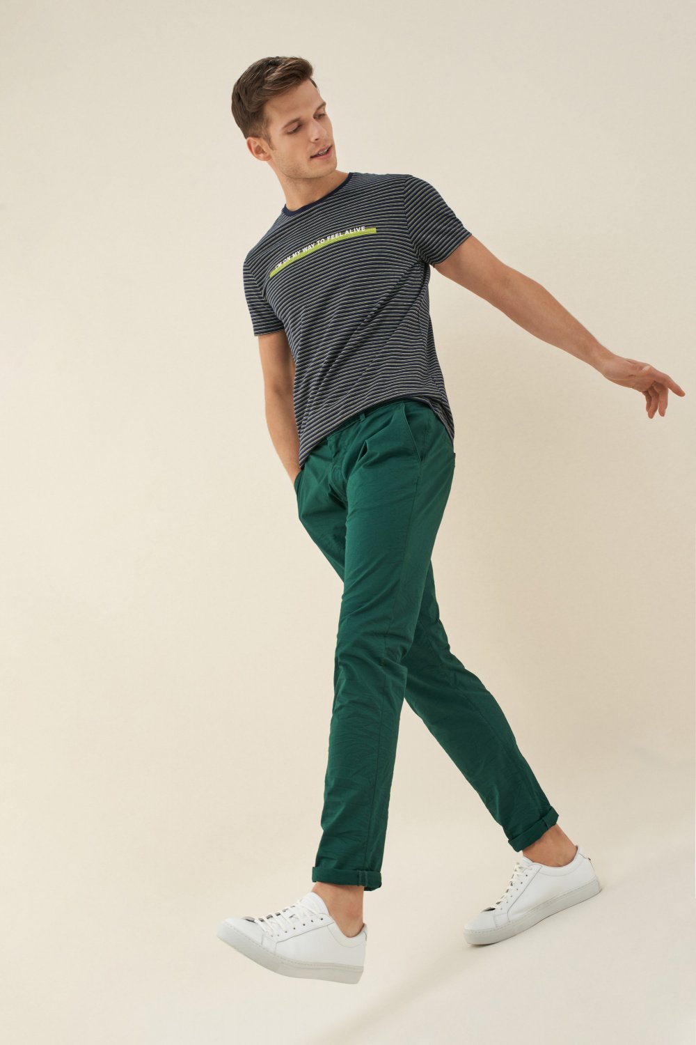 Andy slim chinos with belt - Salsa