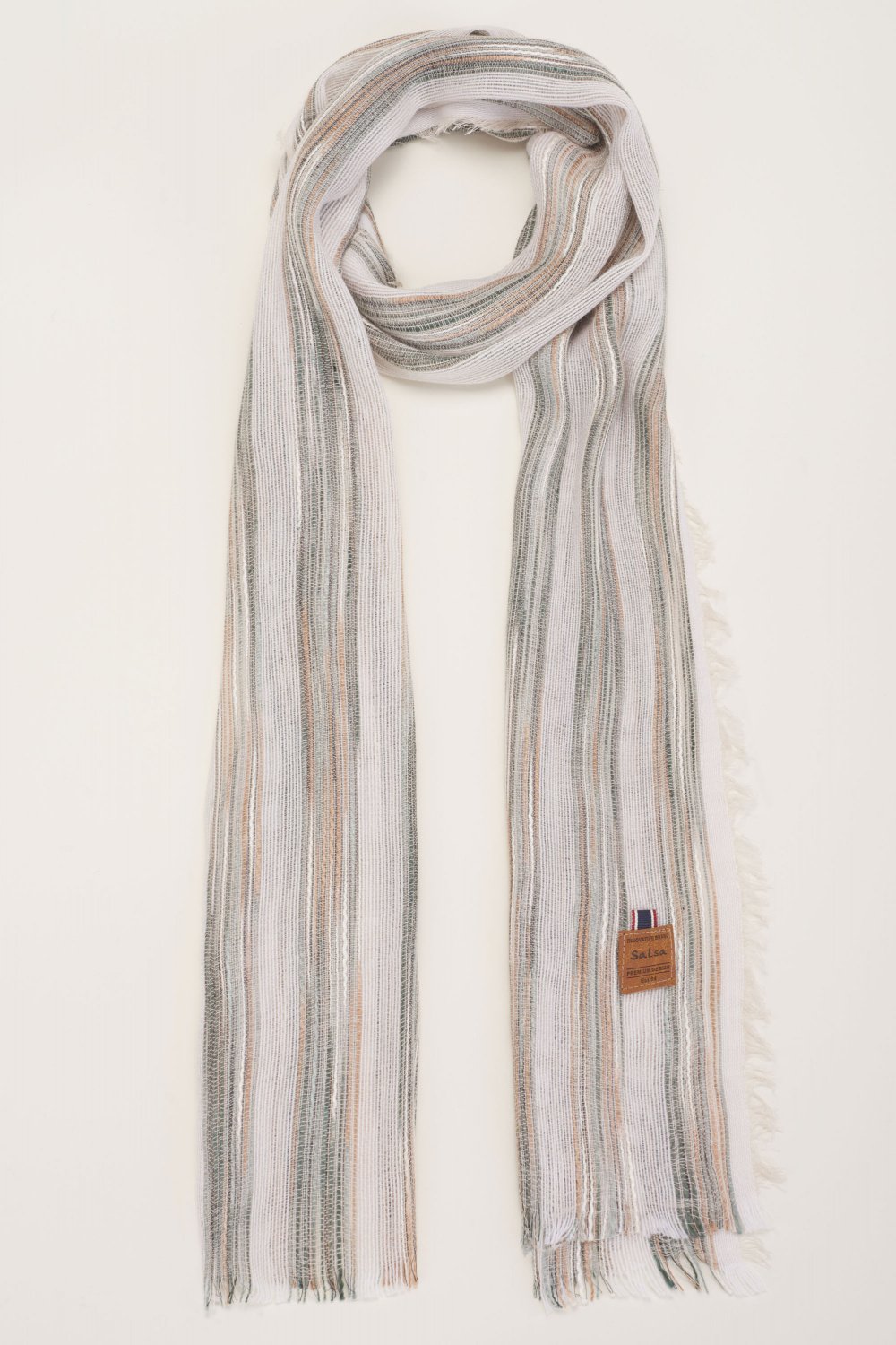 Striped scarf - Salsa