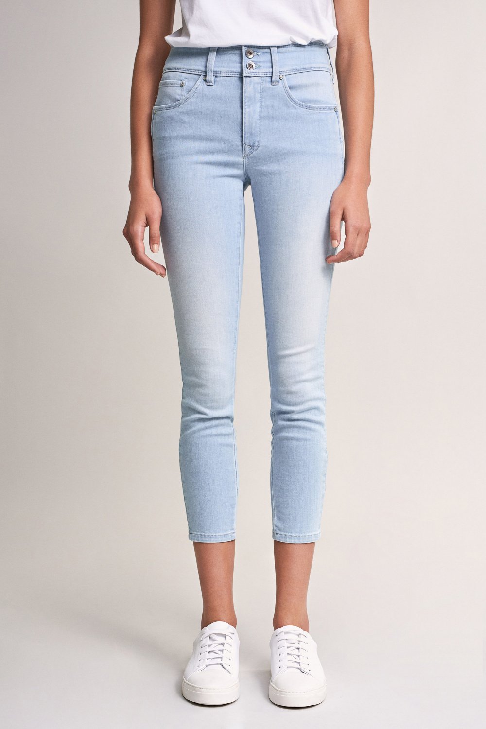 Push In Secret cropped jeans with wave detail - Salsa