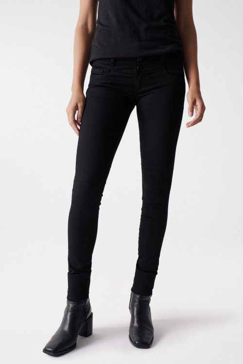 Mystery push up skinny true black jeans