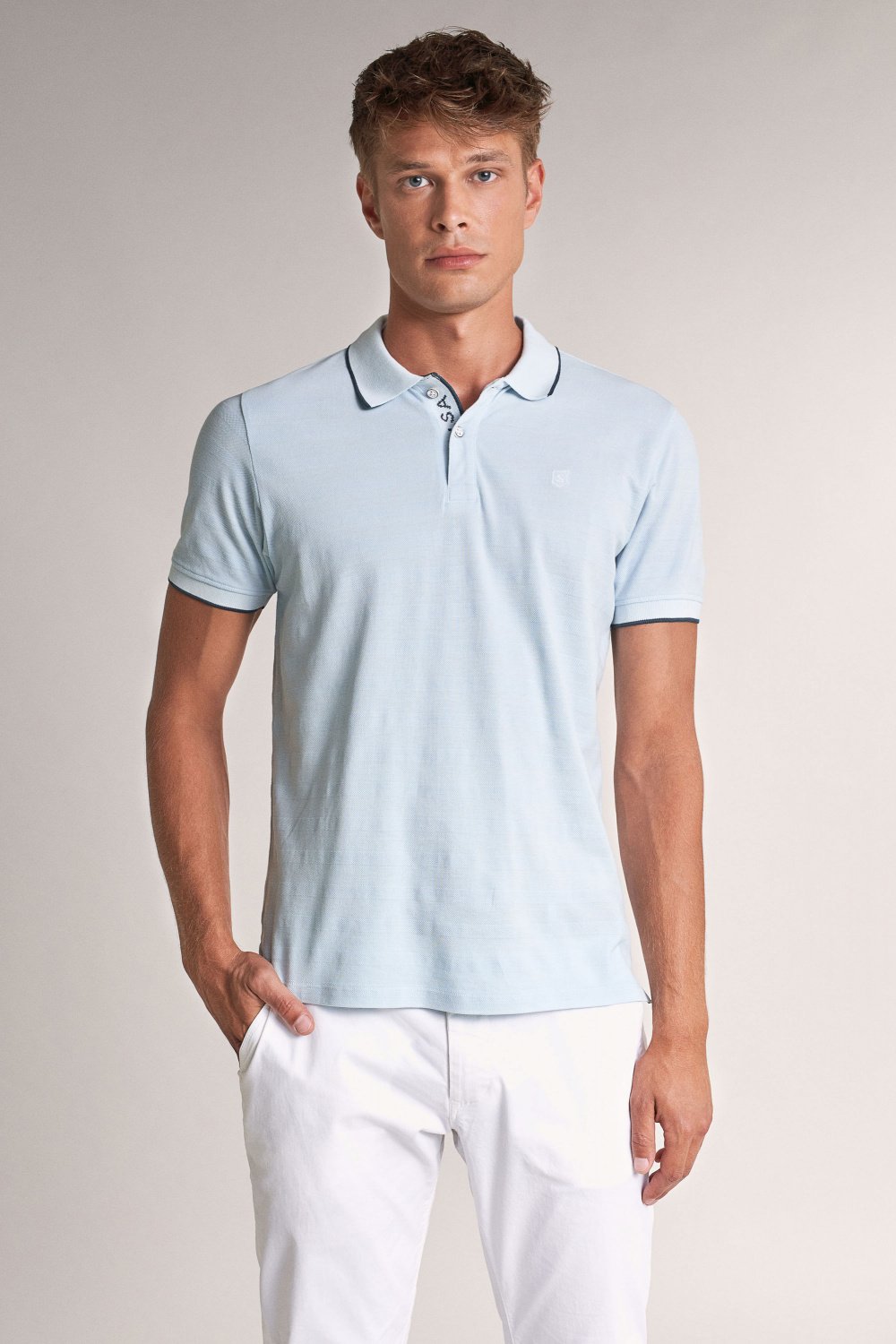Regular fit cotton polo shirt - Salsa