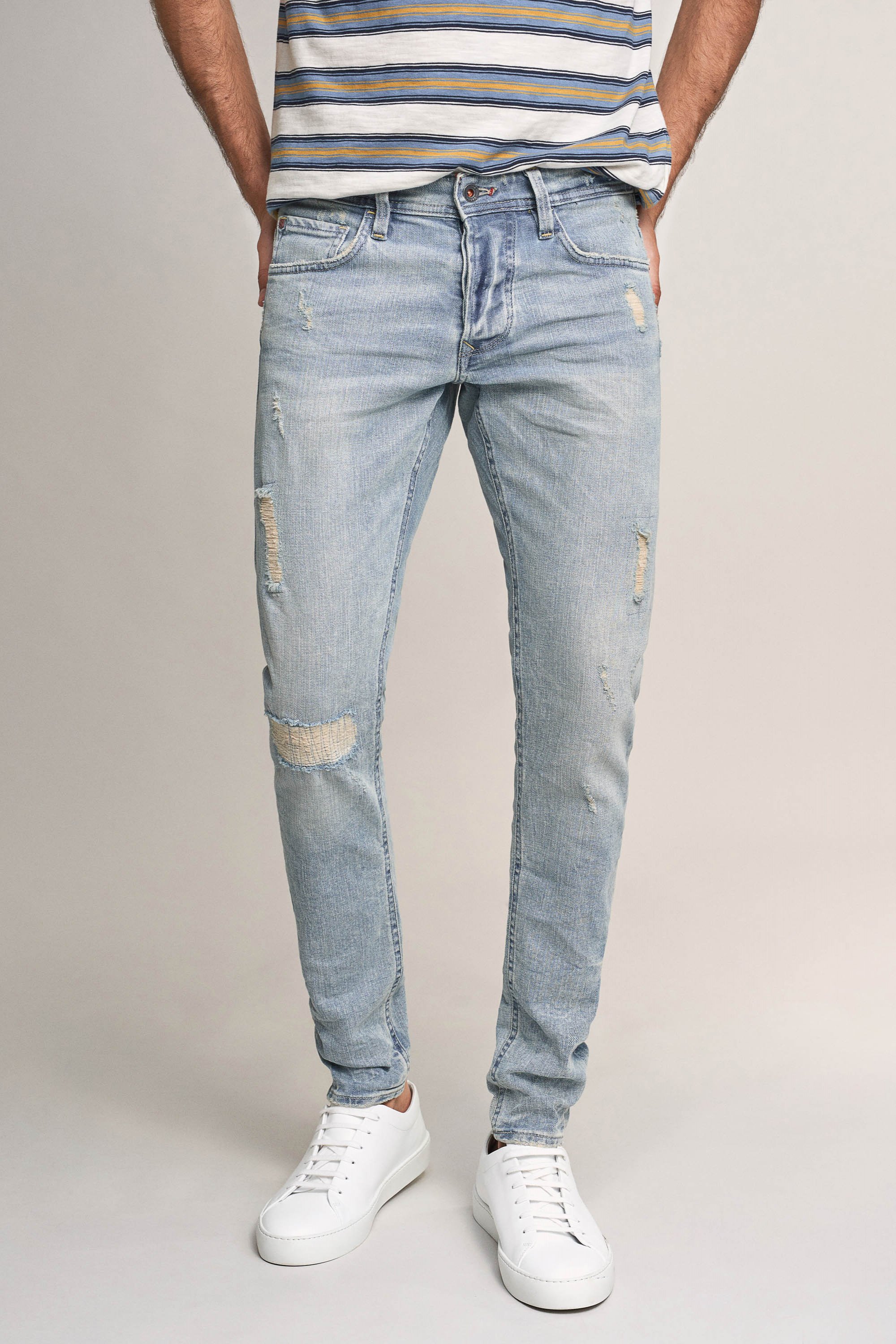 Clash skinny premium wash jeans with wear effect | Jeans Salsa Jeans
