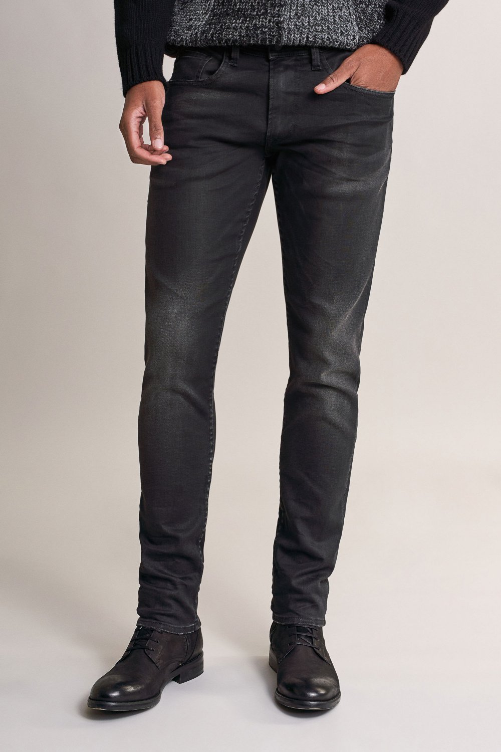 Andy slim jeans with wear on back pocket - Salsa