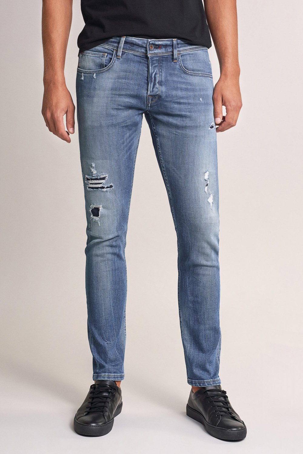 Clash skinny premium wash jeans with wear effect - Salsa