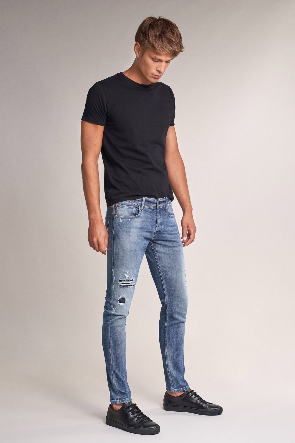 Jeans Clash skinny premium wash strappati - Salsa