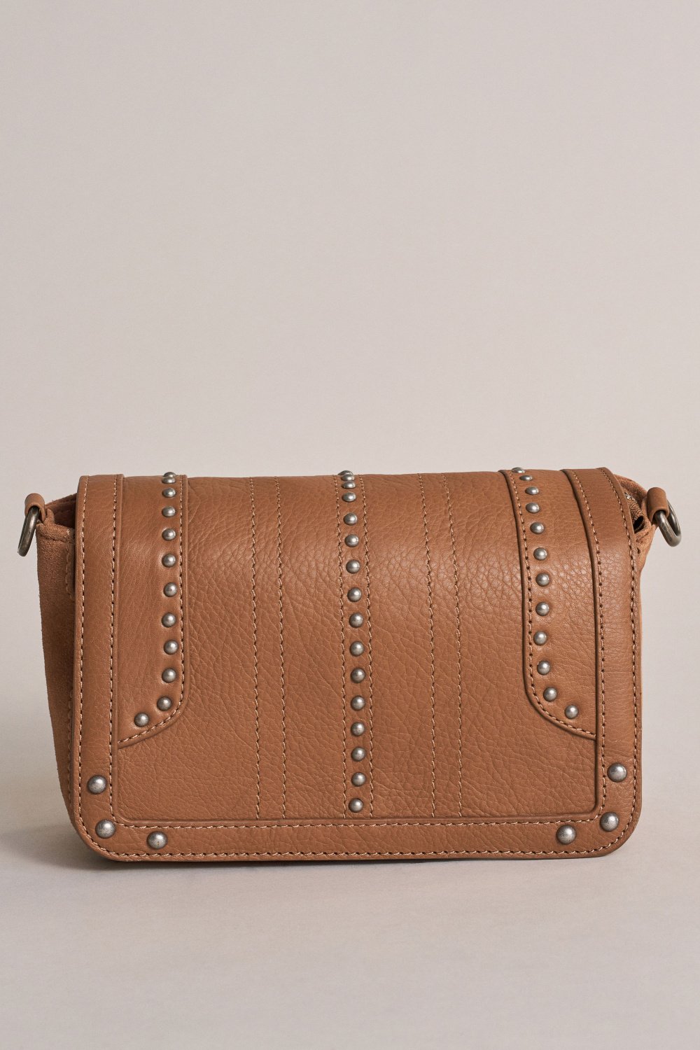 Leather cross-body with studs - Salsa