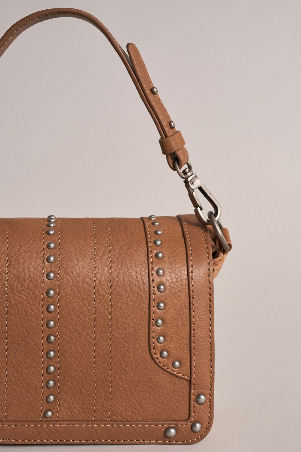 Leather cross-body with studs - Salsa