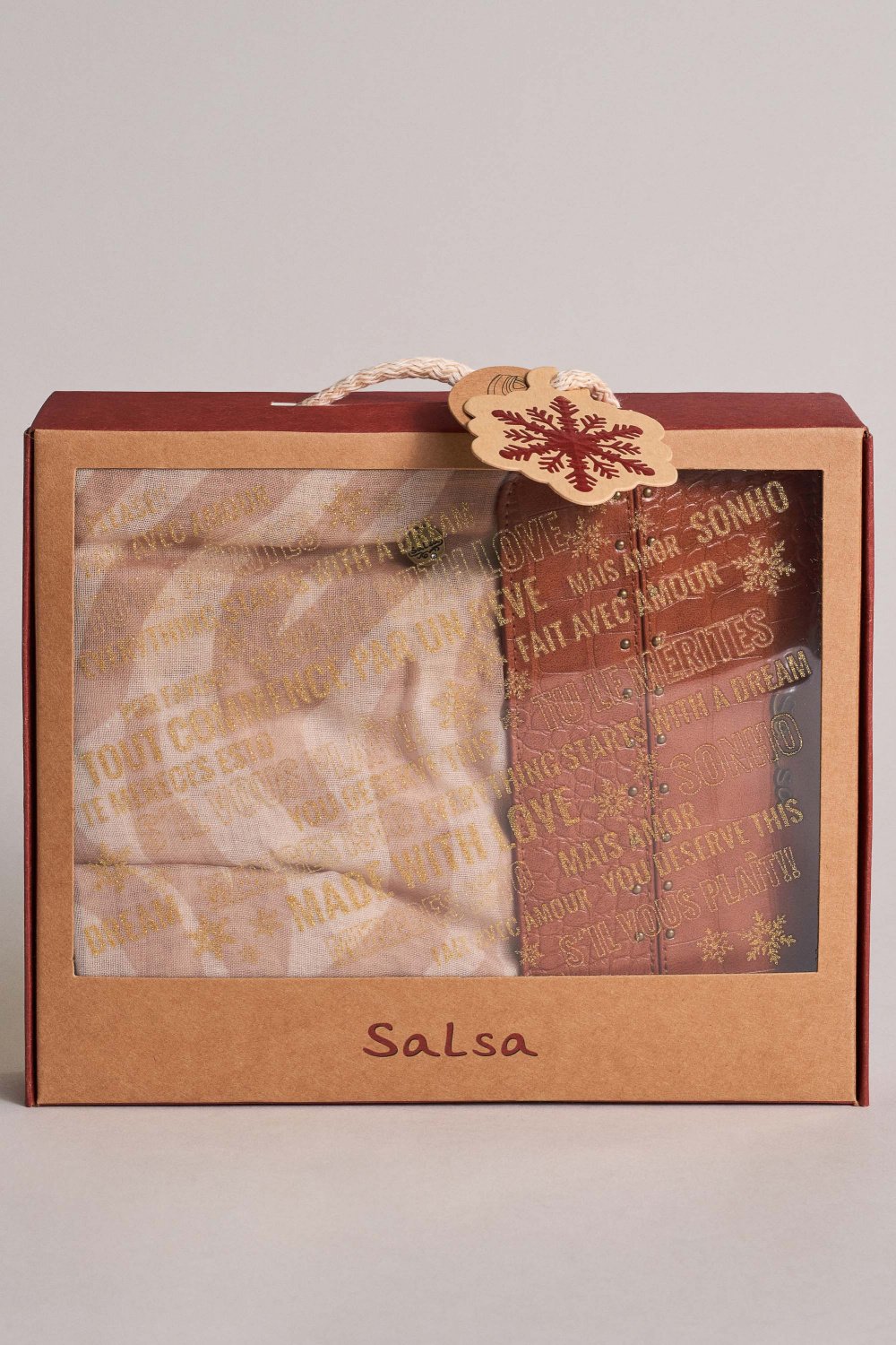 Zebra pattern scarf and purse pack - Salsa