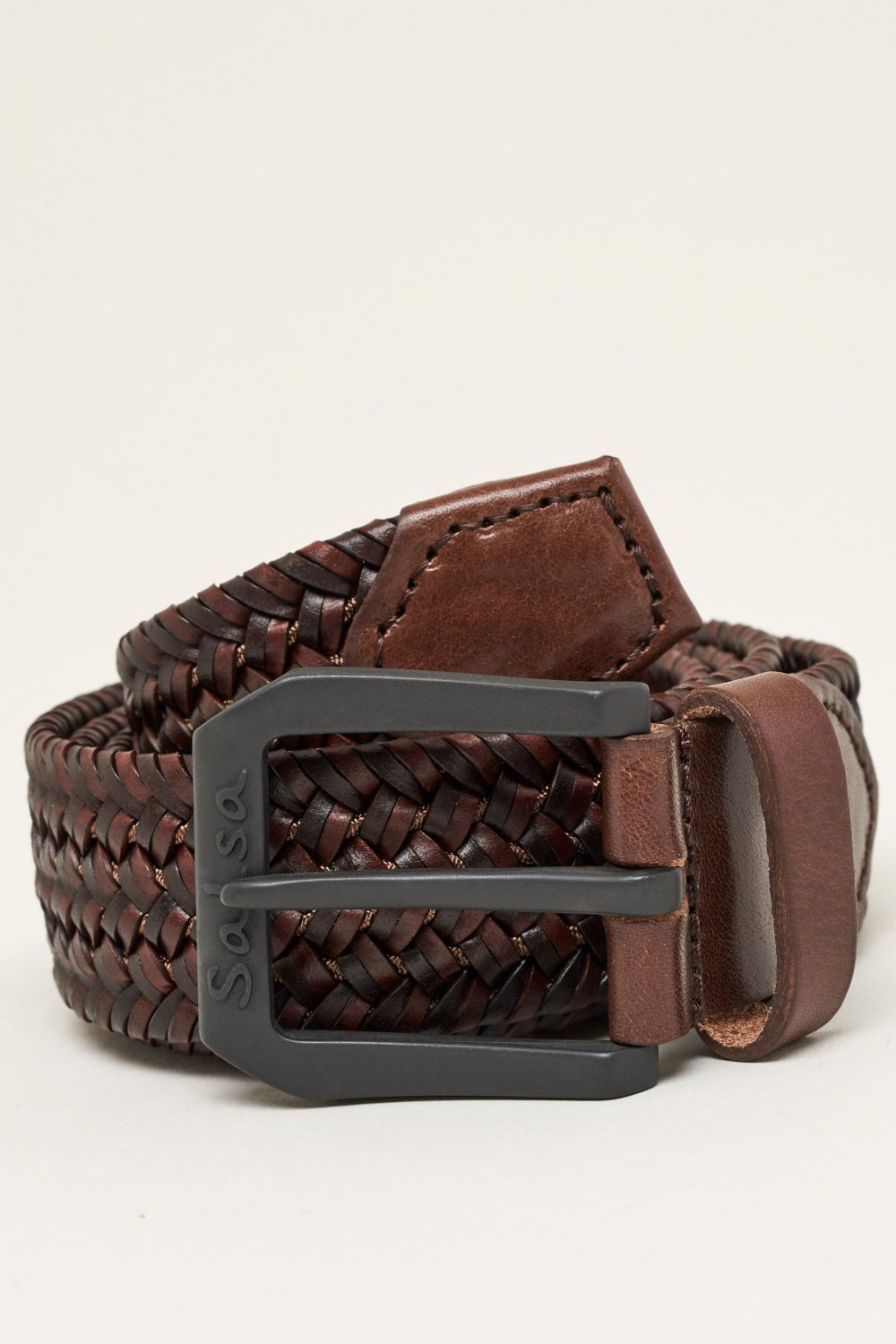 Woven leather belt - Salsa