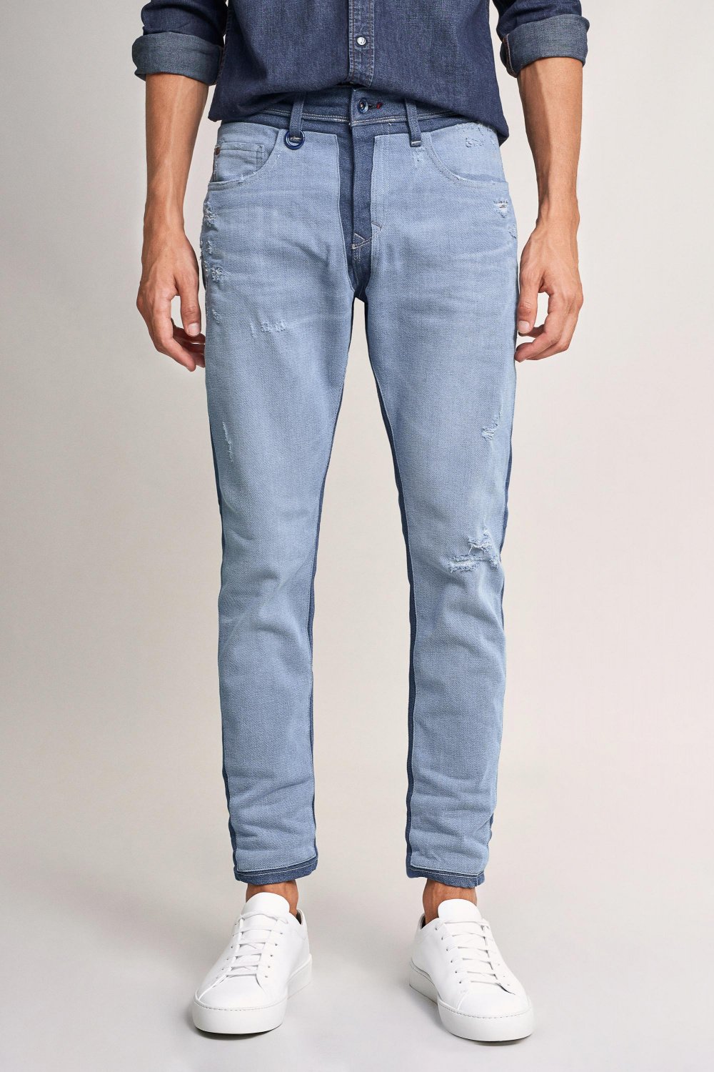 Karl loose slim Premium Blue jeans with hem | Jeans Salsa Jeans