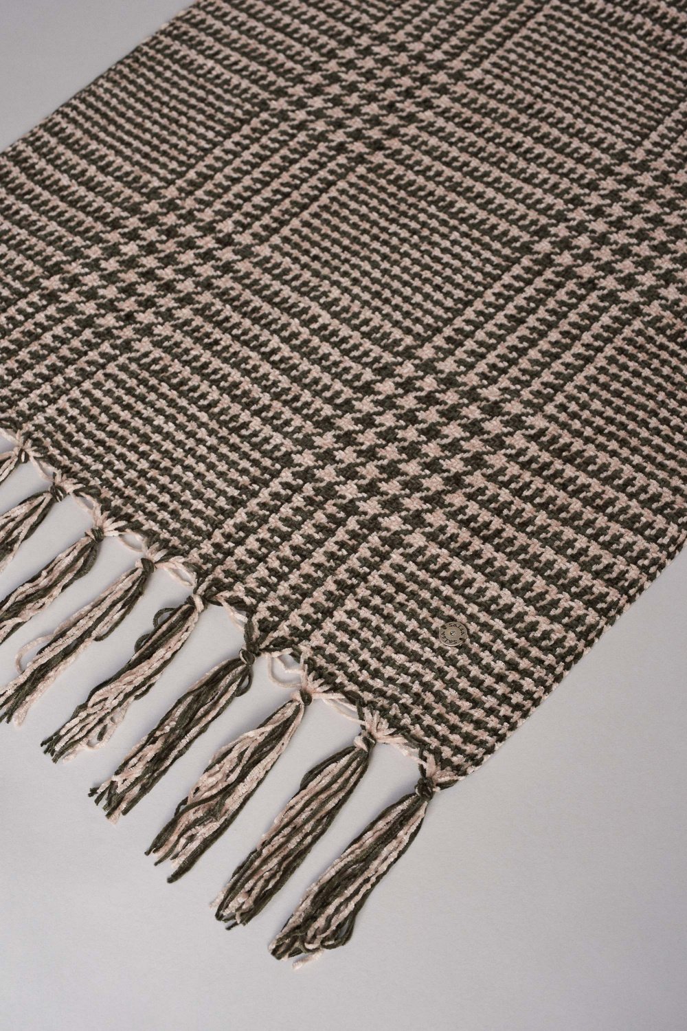 Checkered chenille scarf - Salsa