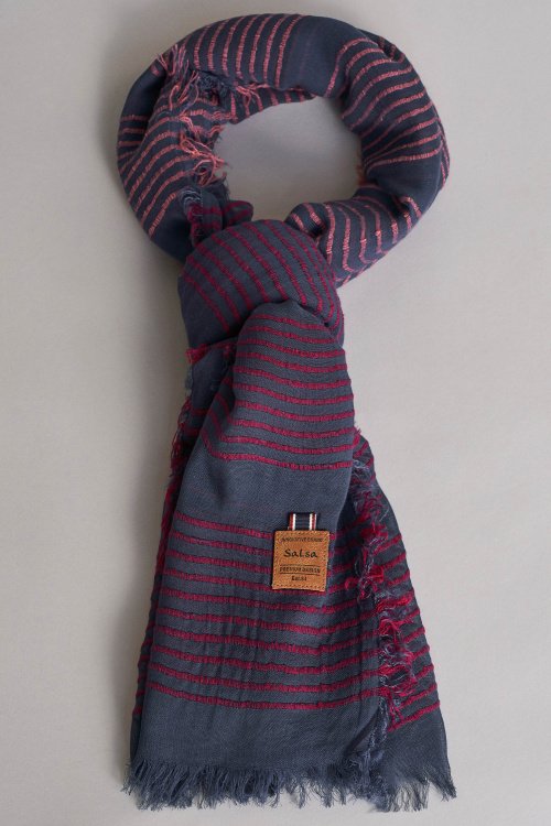 Soft lightweight scarf with stripe