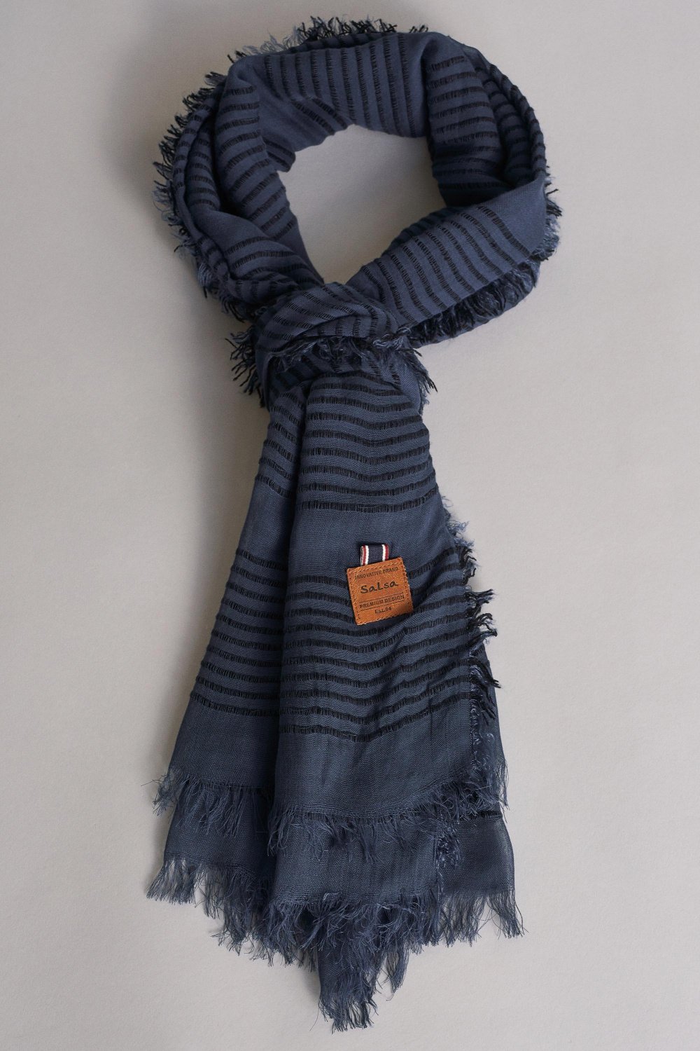 Soft lightweight scarf with stripe - Salsa