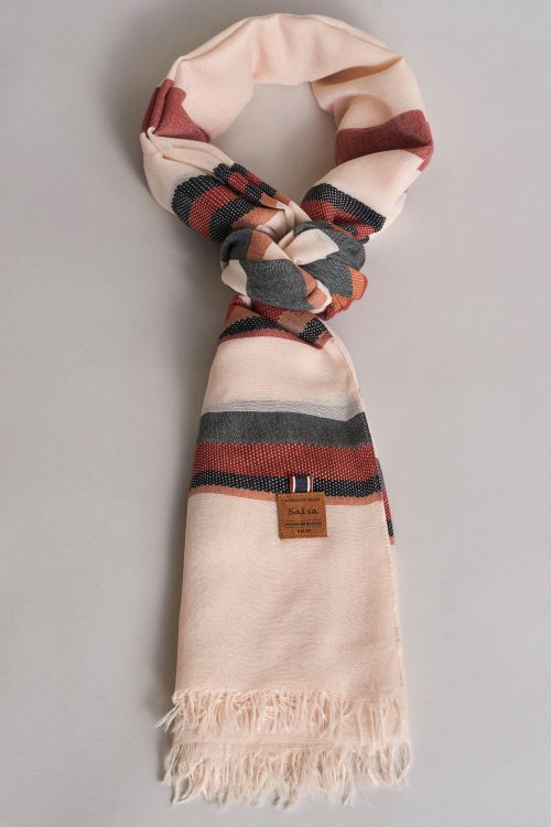 Soft summer striped scarf