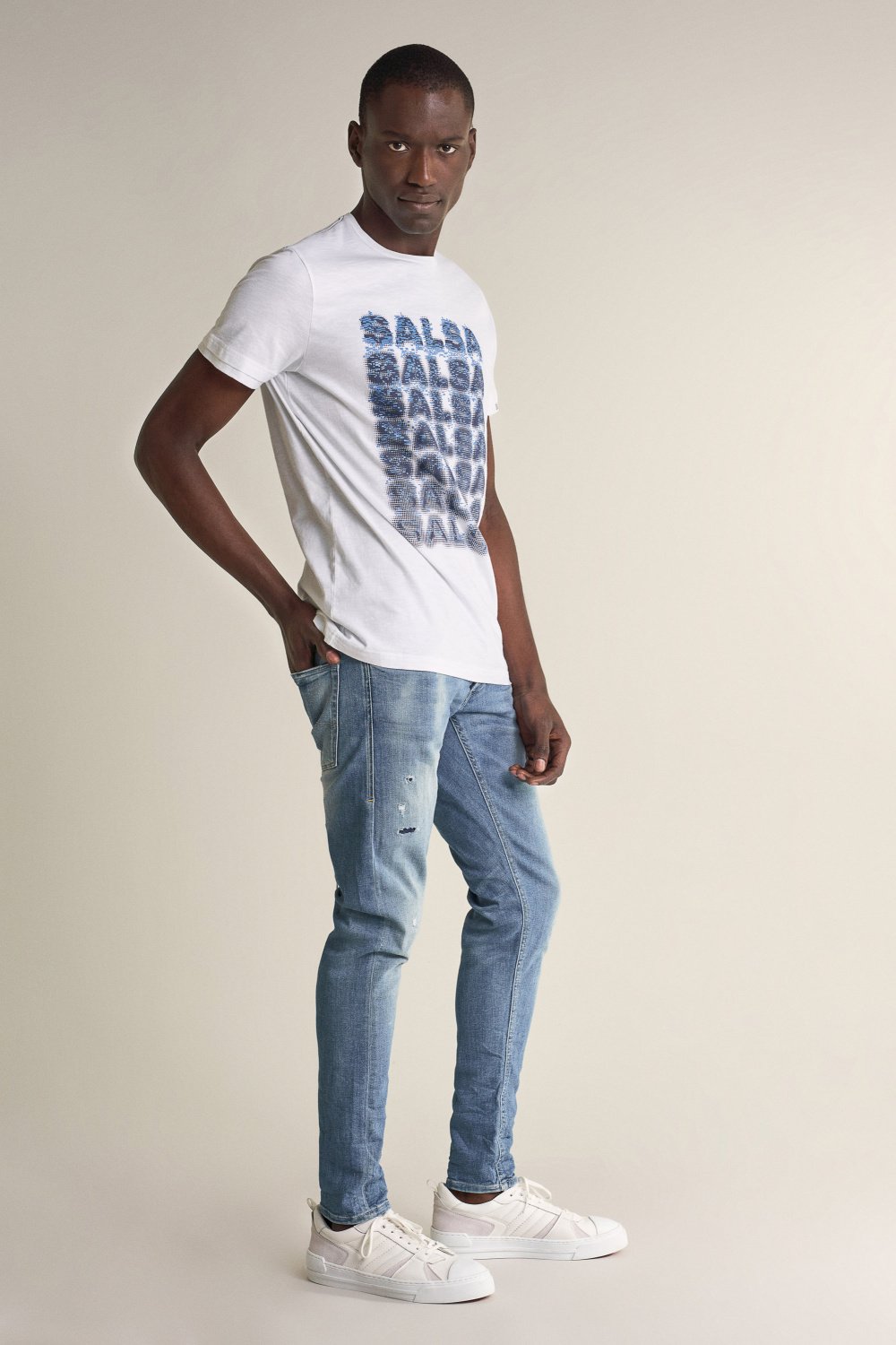 Clash skinny ready to go ripped jeans - Salsa