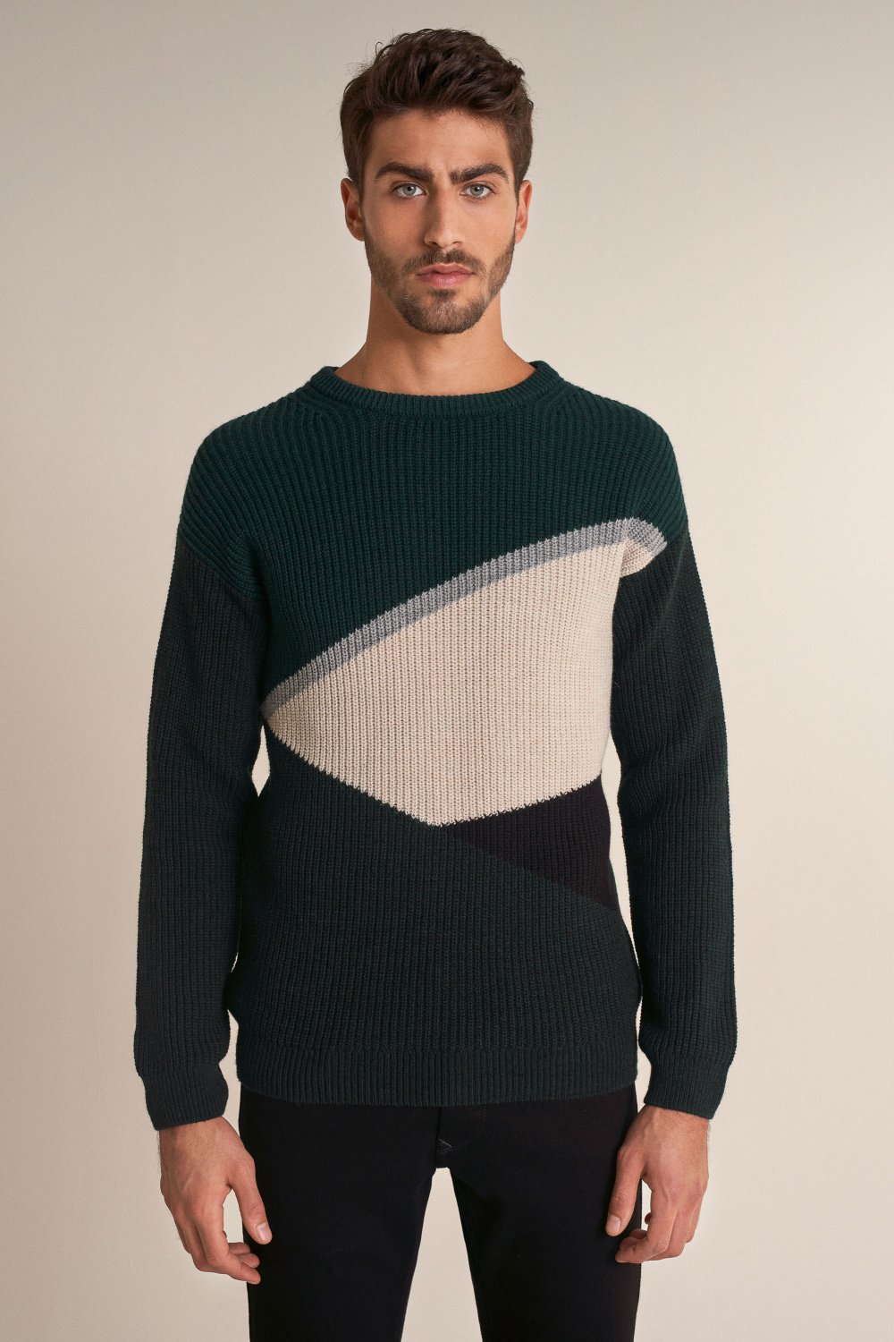 Knitted jumper with thickness effect - Salsa