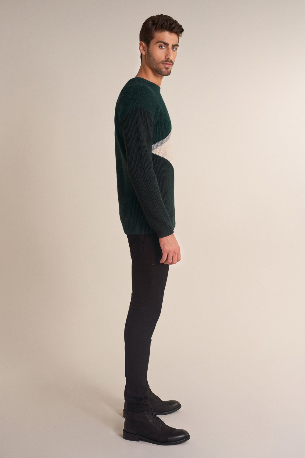 Knitted jumper with thickness effect - Salsa