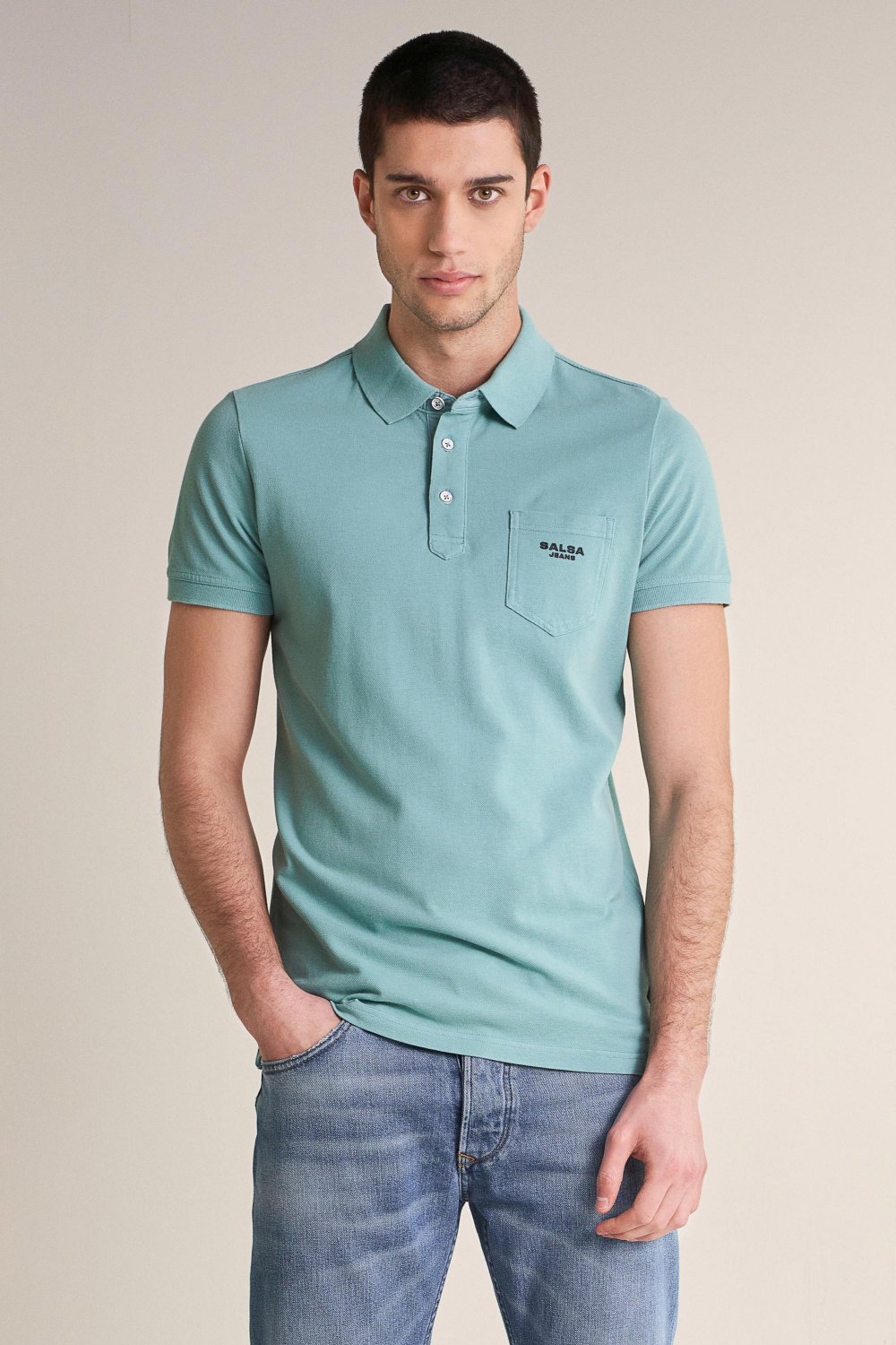 Regular fit polo with dyed effect - Salsa