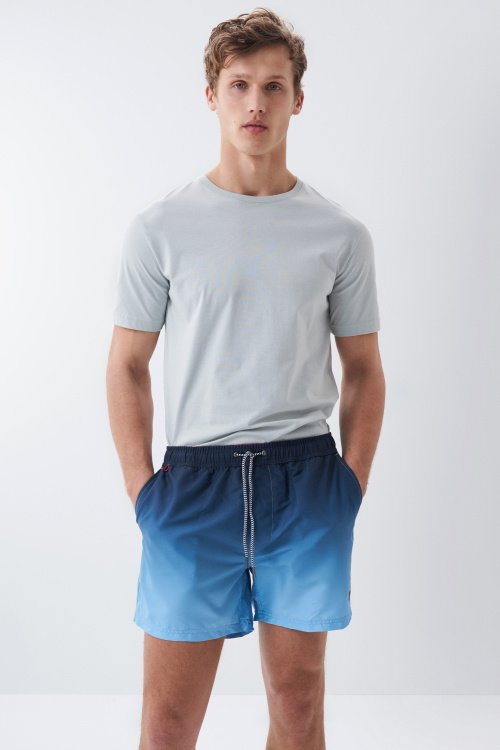 Swim shorts with gradient effect