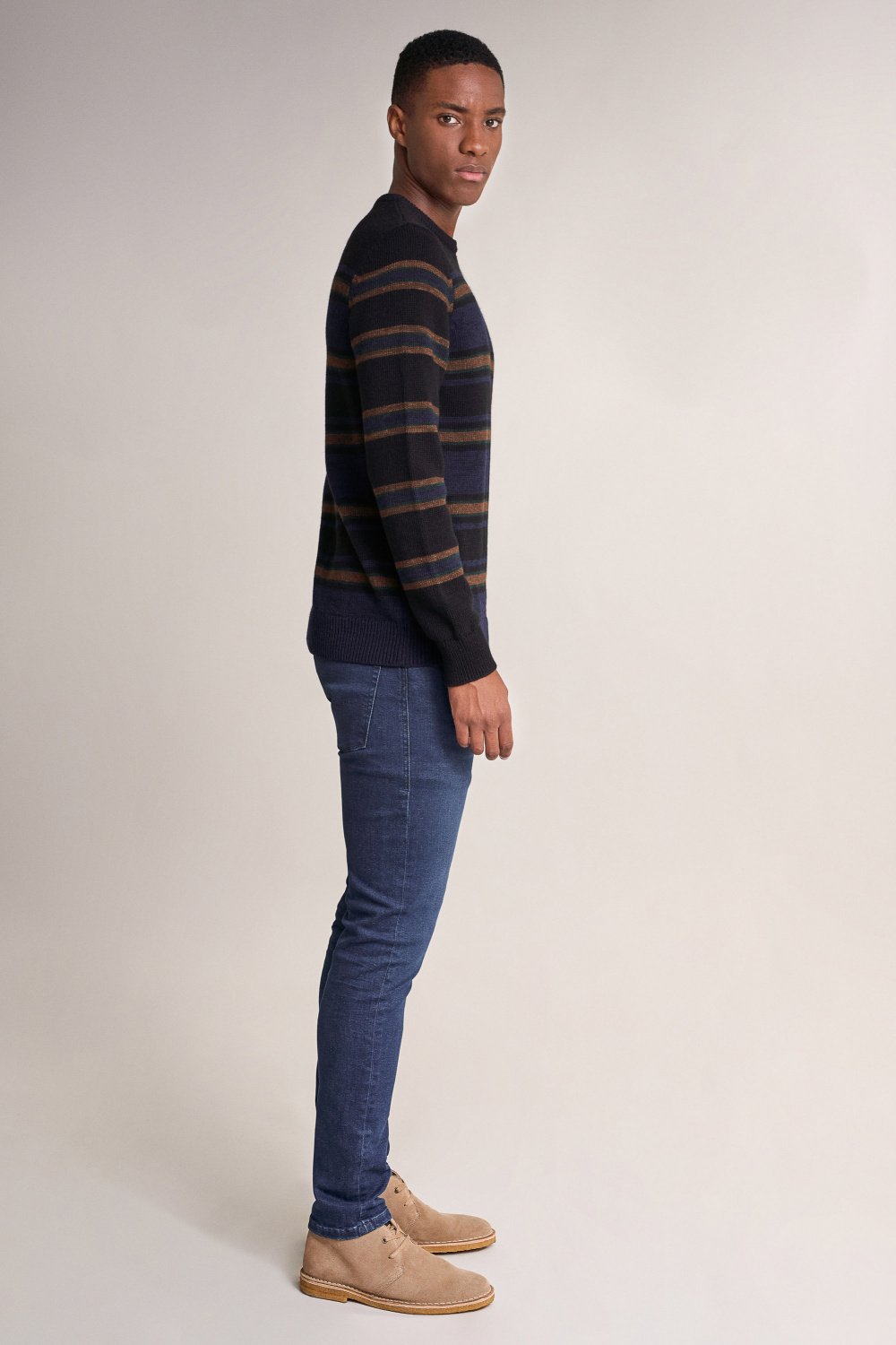 Thick knitted sweater with bar stripe effect - Salsa