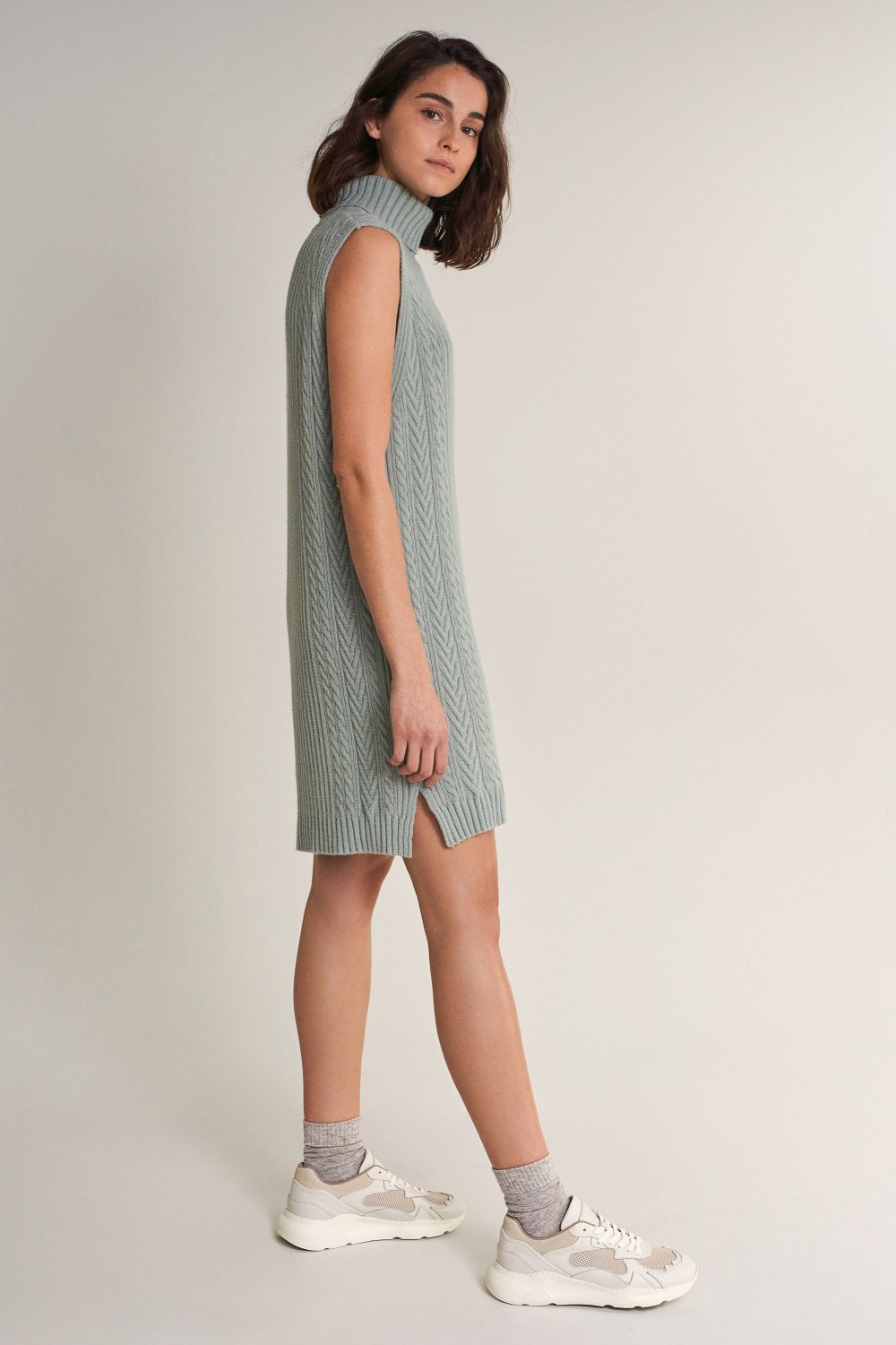 Knitted dress with collar - Salsa