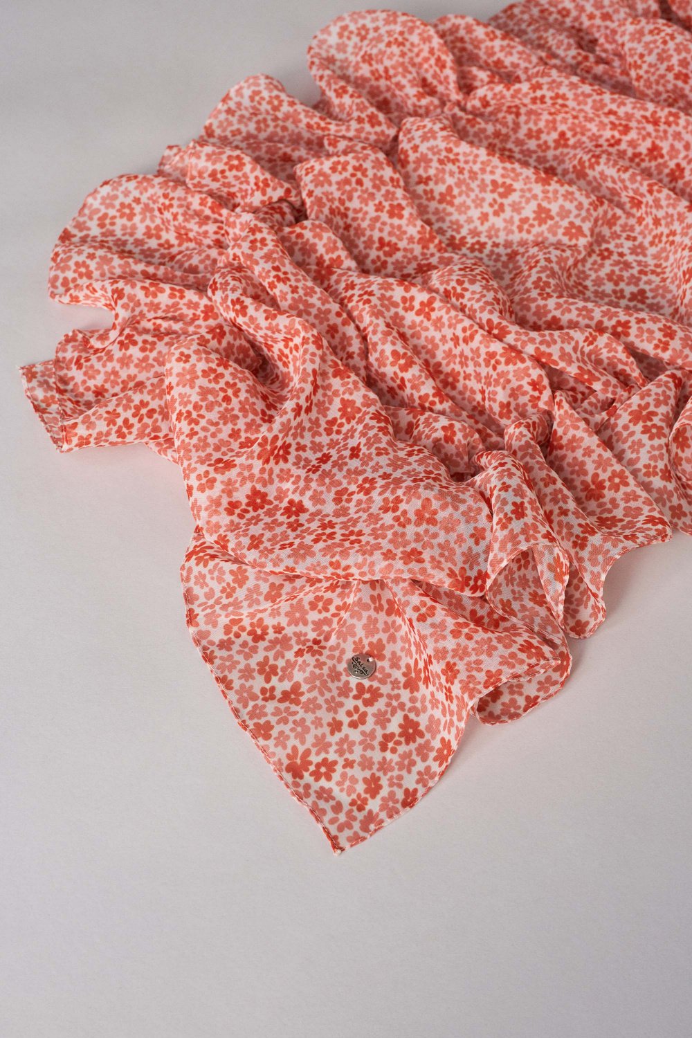 Floral microprint scarf - Salsa
