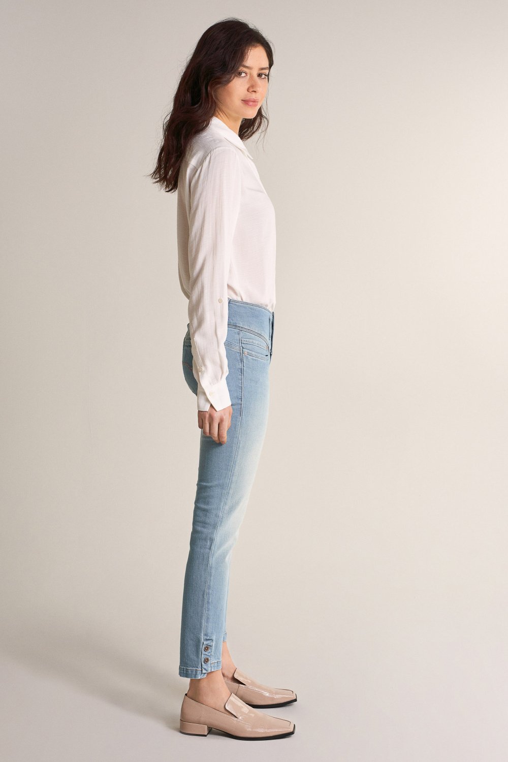 Mystery Push Up cropped jeans with details - Salsa