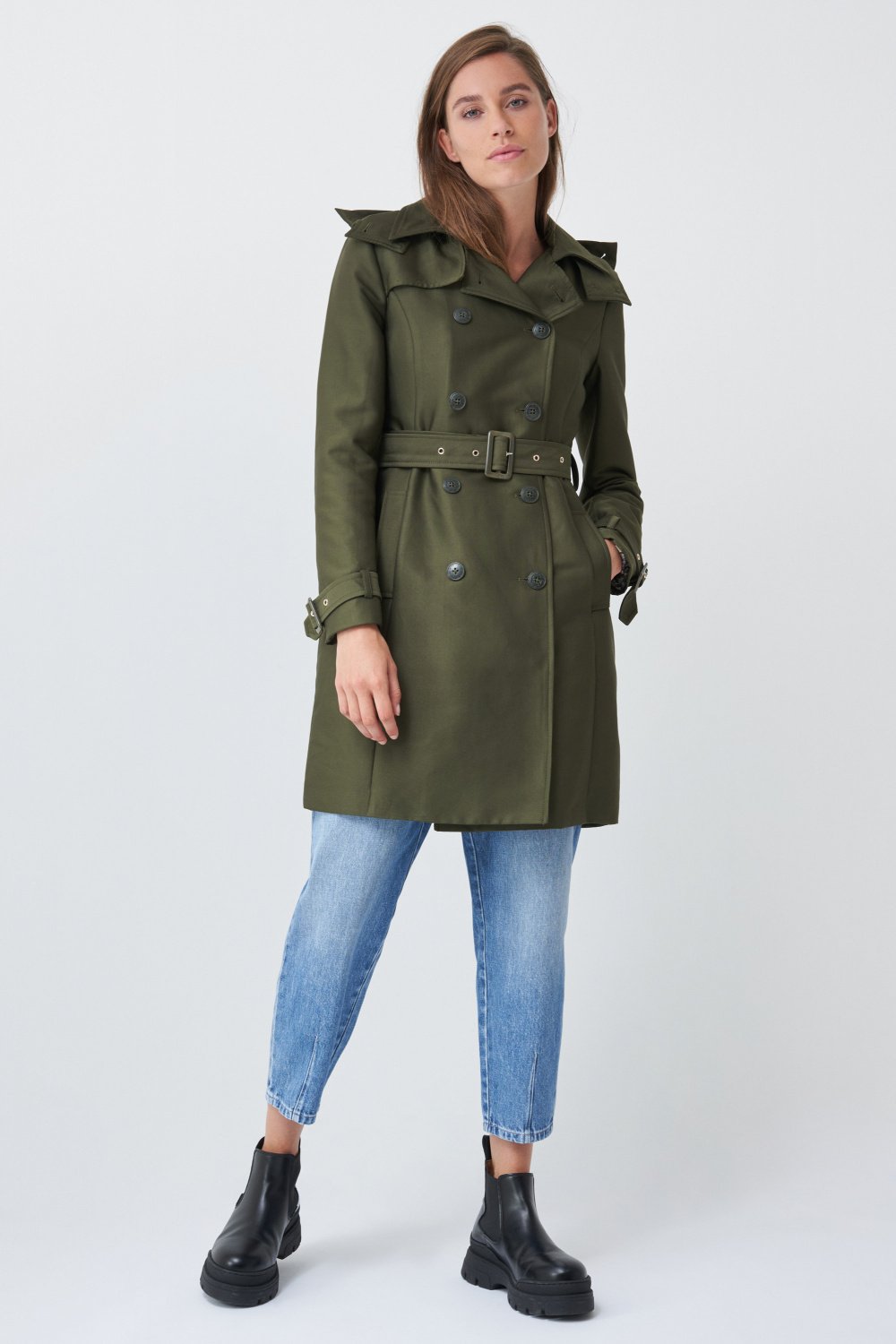 Trench coat with belt and hood - Salsa