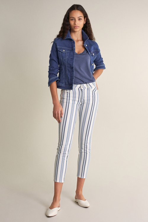 Colette cropped jeeans with stripes