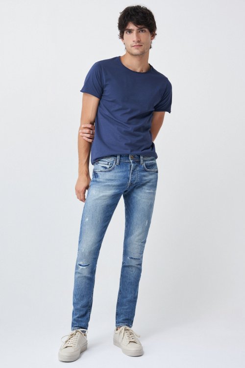 Skinny Jeans mit Rüschen