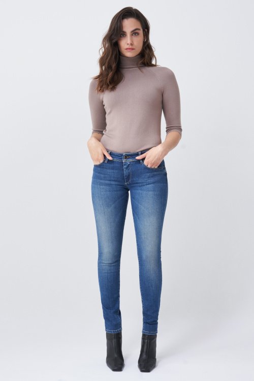 Skinny Push Up Wonder Jeans With Nappa Details Salsa