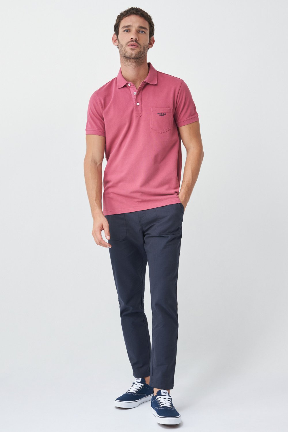 Regular fit polo shirt with dyeing contrast - Salsa