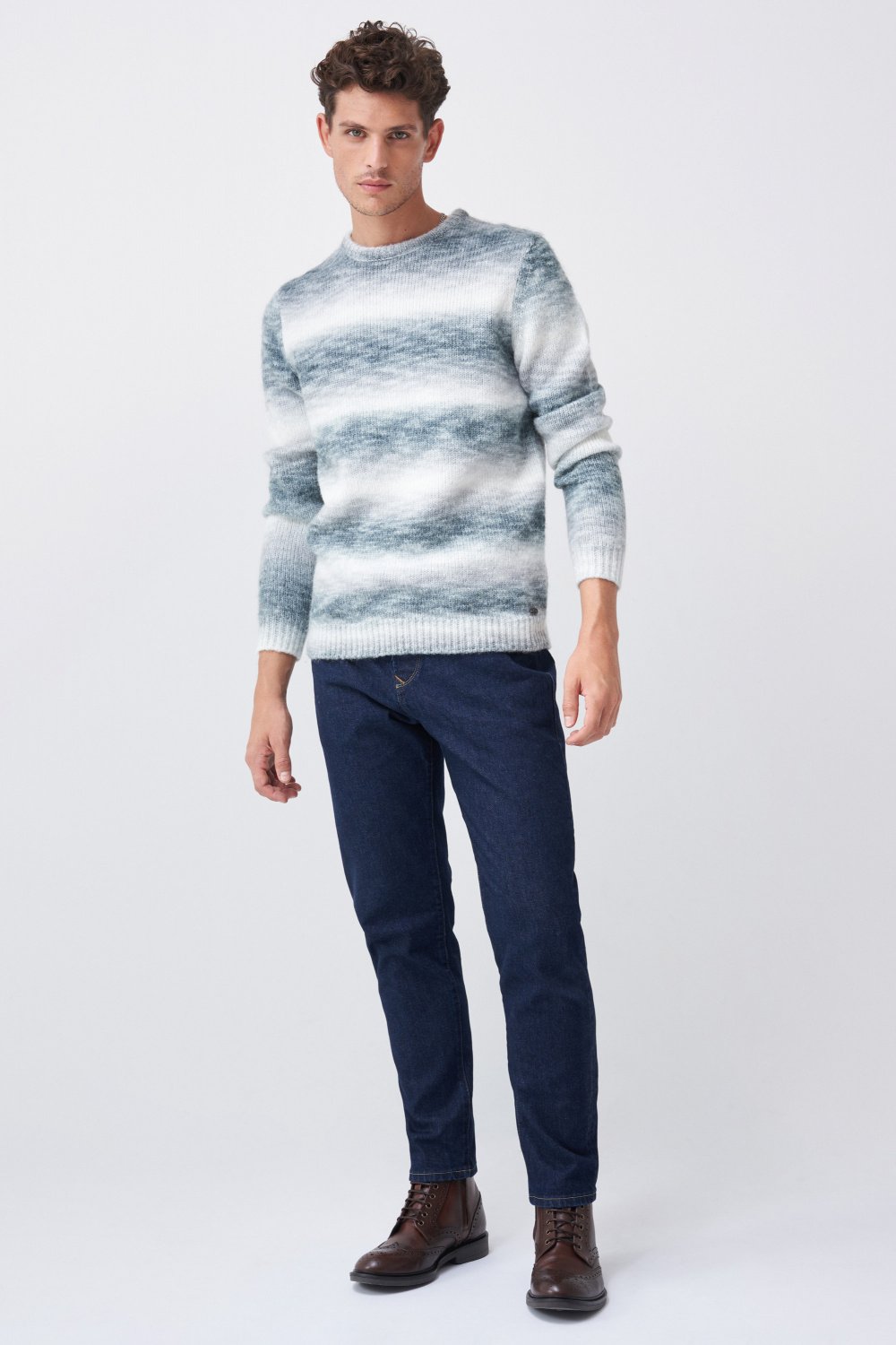 Slim furry knitted sweater - Salsa