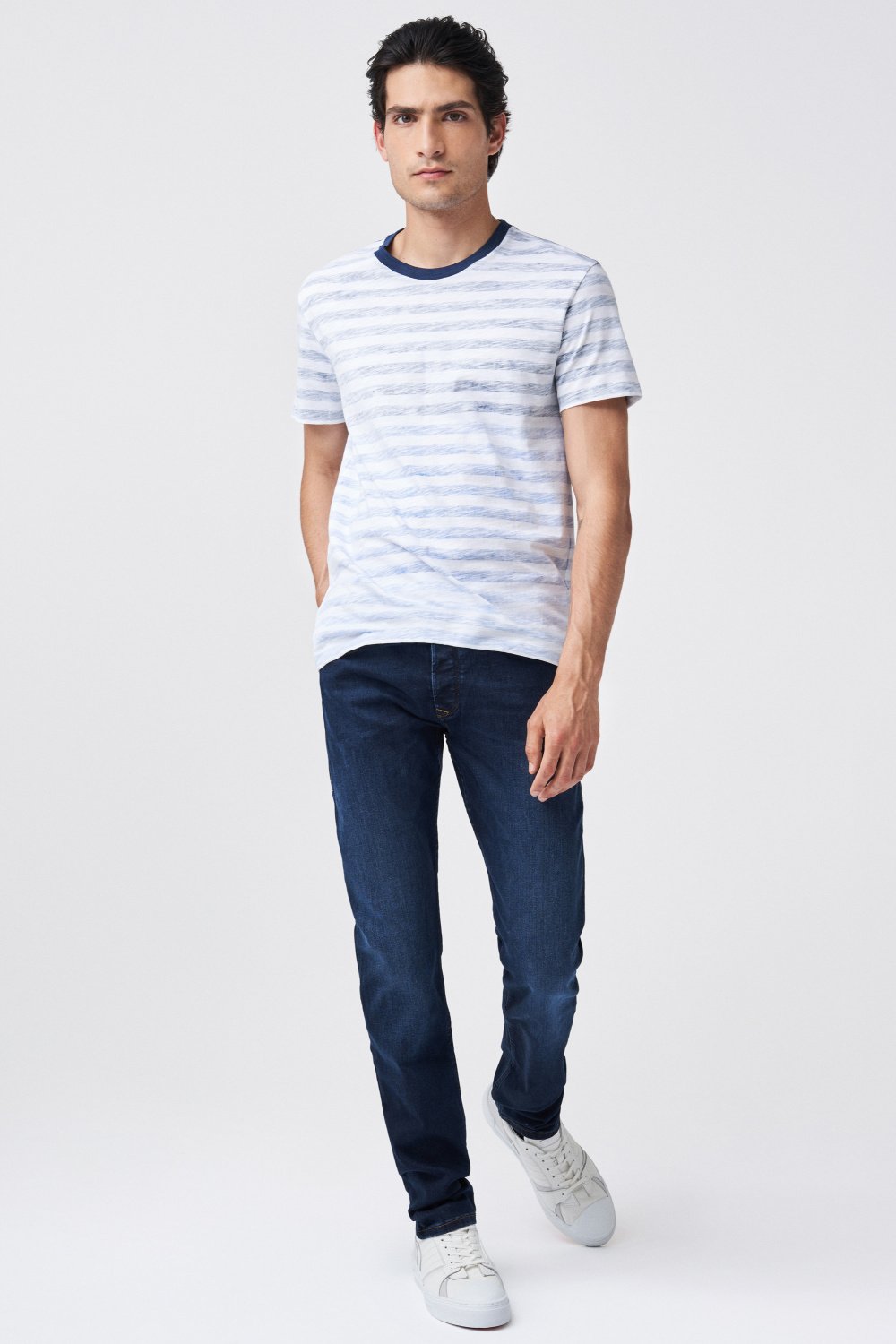 T-shirt with inside out stripe - Salsa