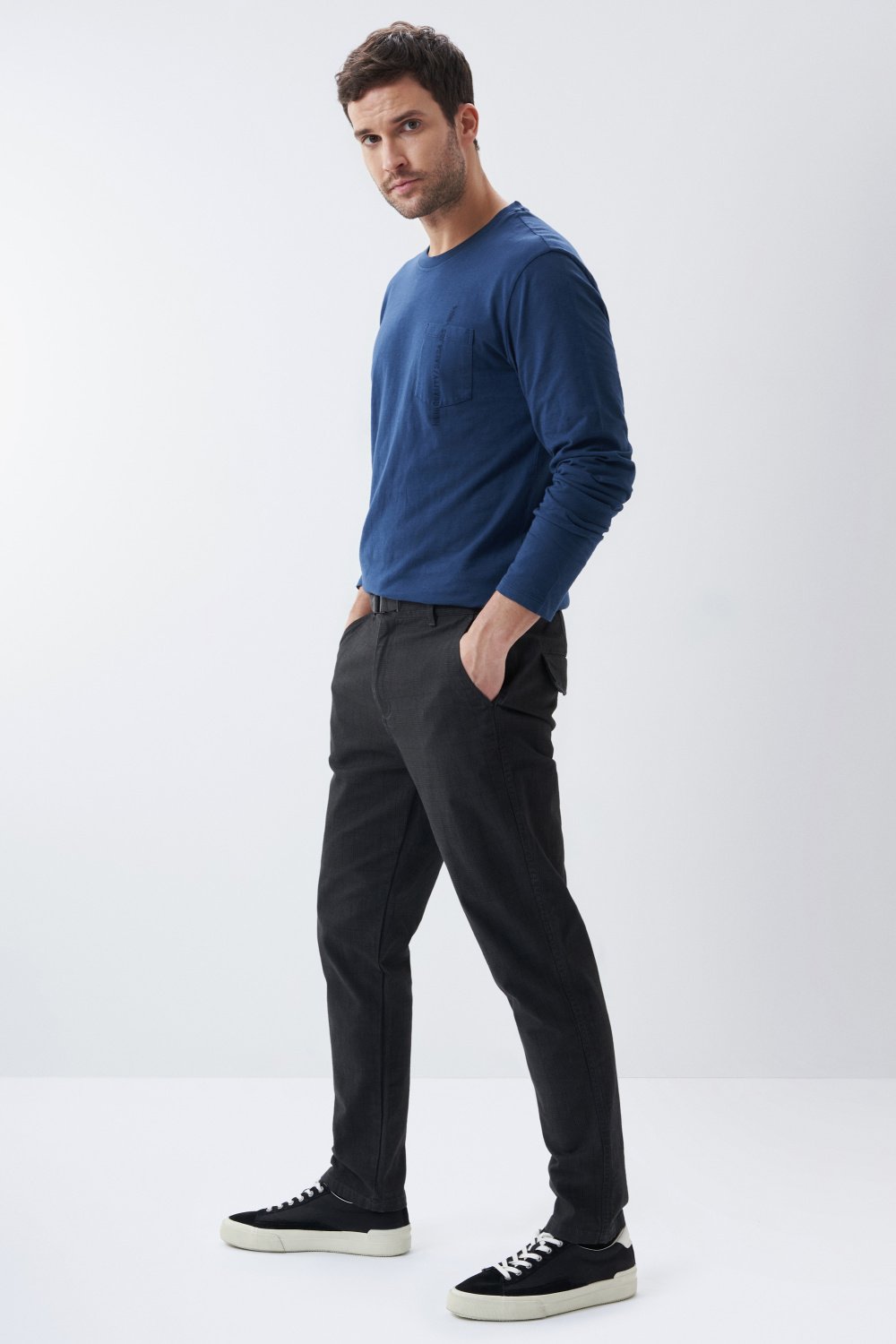 S-Repel tapered trousers with belt - Salsa