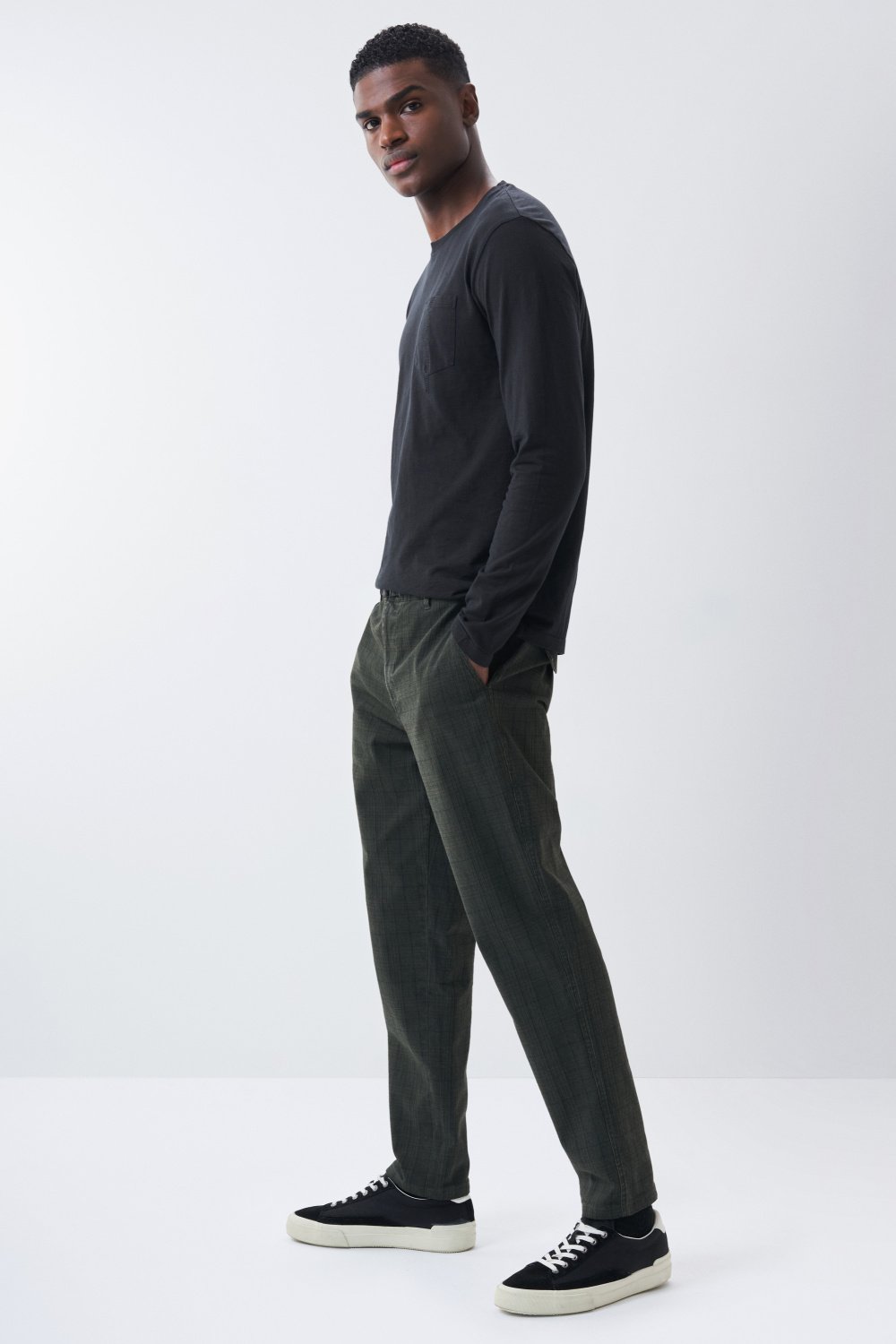 S-Repel tapered trousers with belt - Salsa