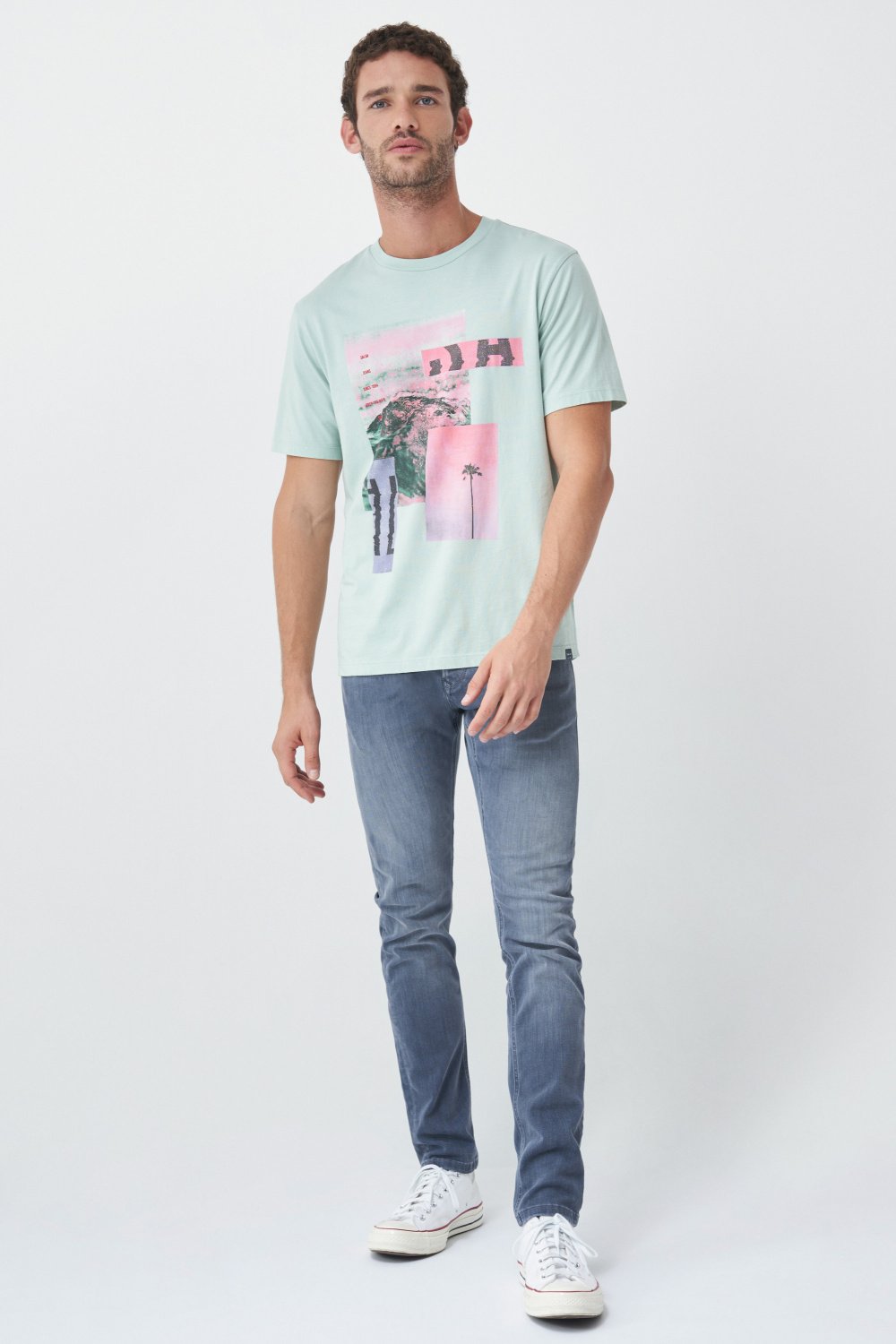 Graphic cotton photo t-shirt - Salsa