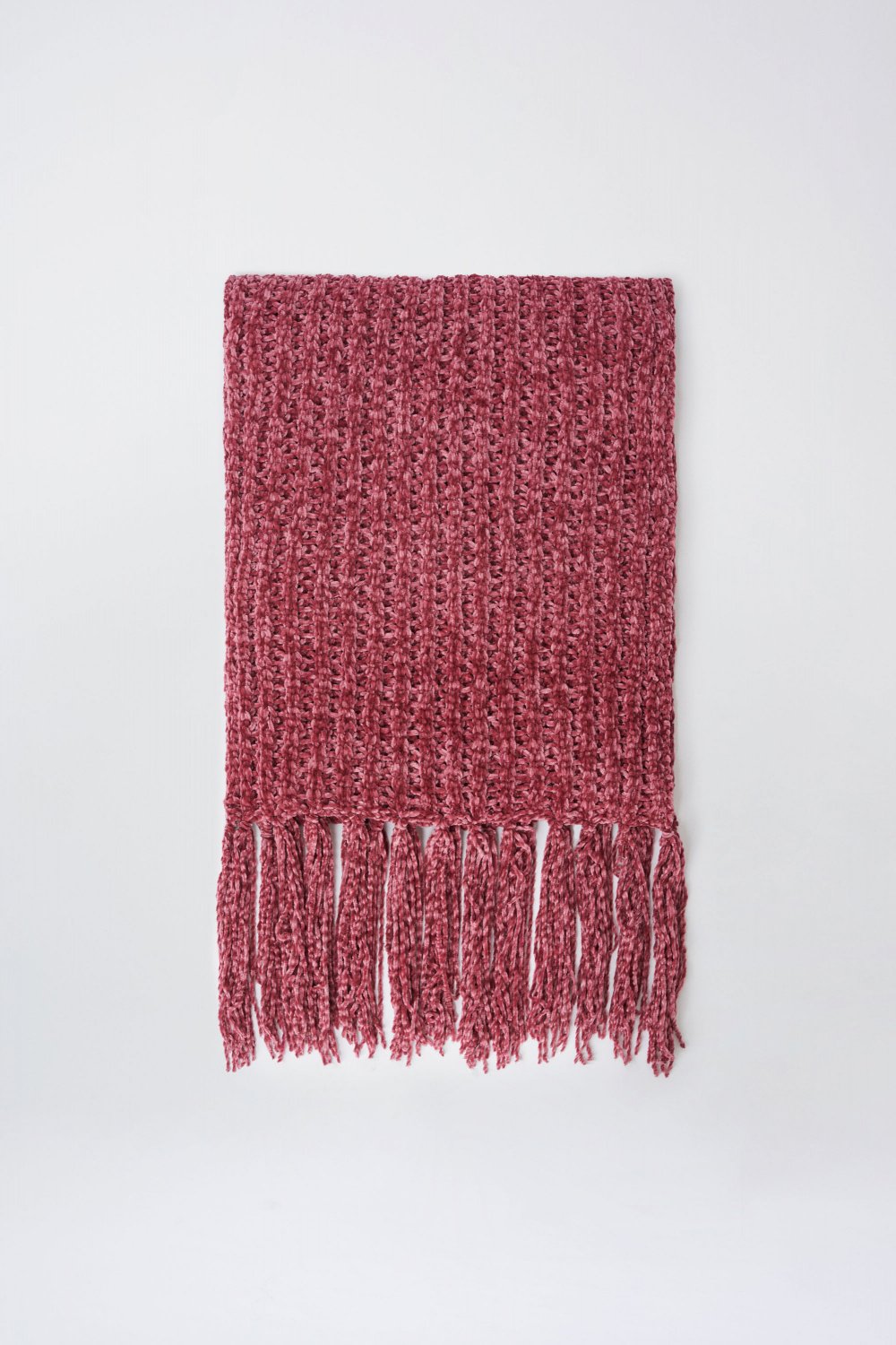 Knitted chenille scarf - Salsa