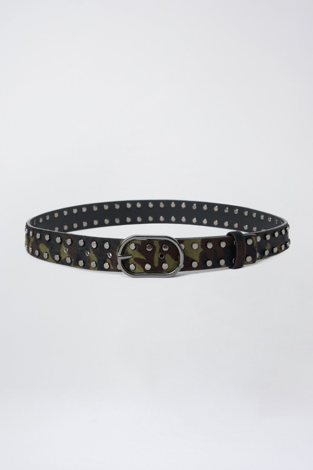 Thin belt with pattern and studs - Salsa
