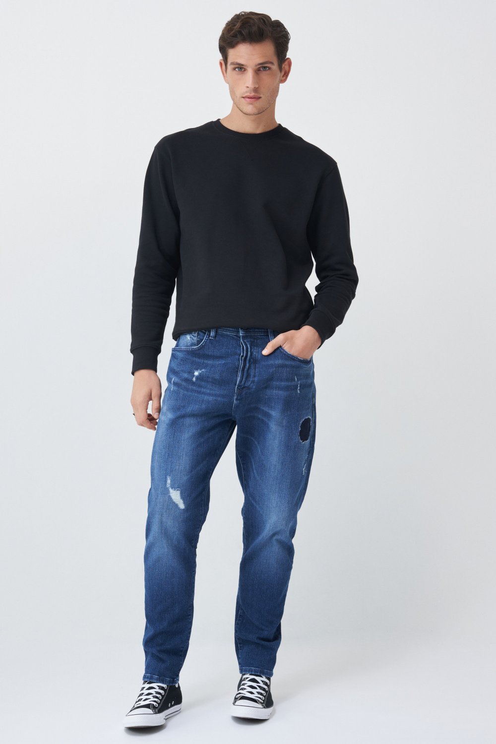 Ripped tapered jeans - Salsa