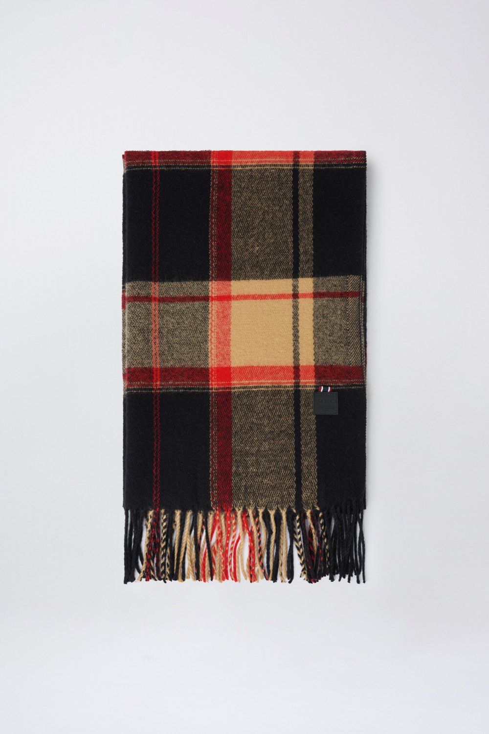 Checkered scarf with fringes - Salsa