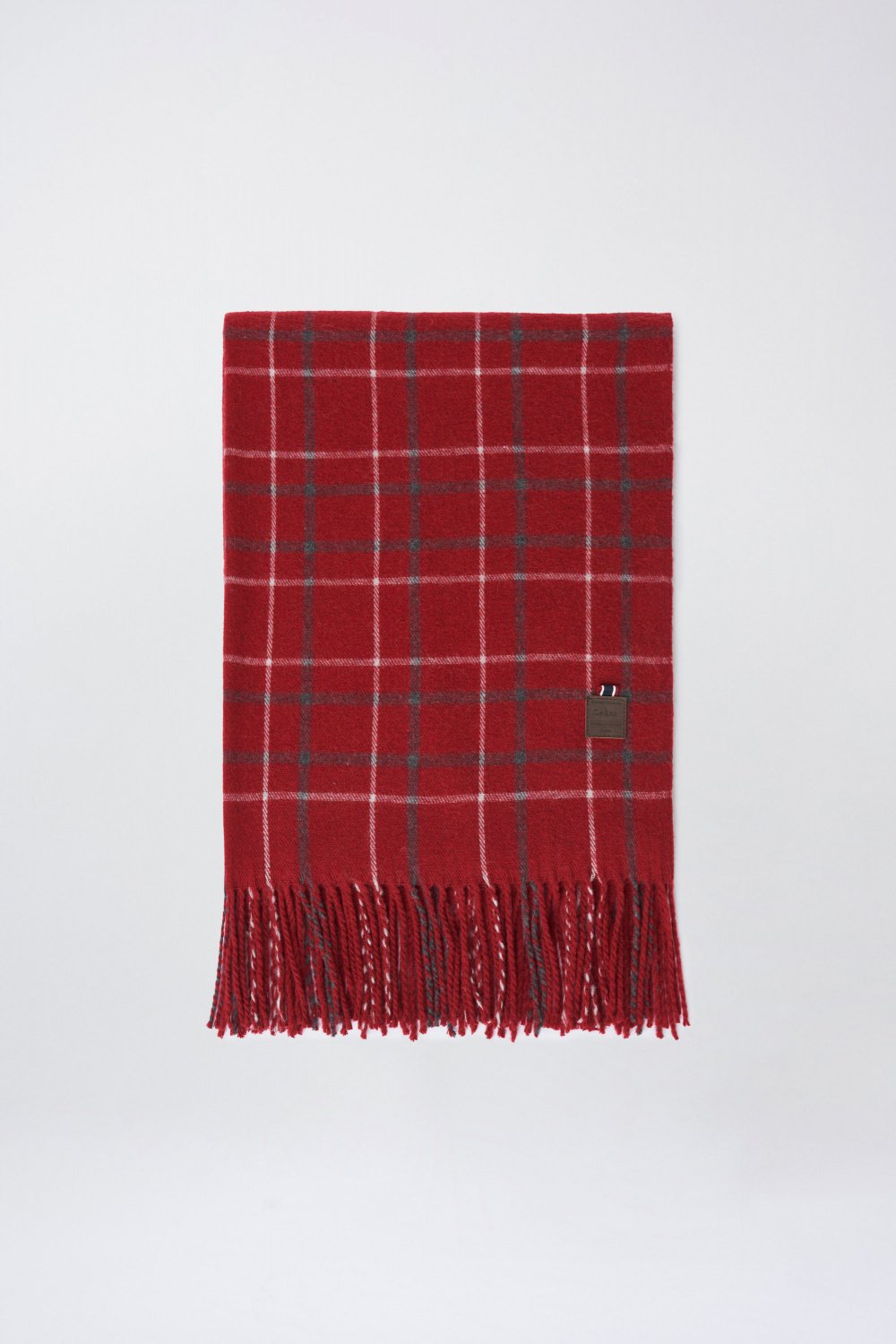 Checkered scarf with fringes - Salsa