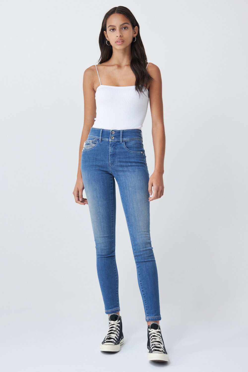 Skinny Push In Secret jeans with jacquard detail - Salsa